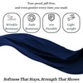 thumbnail image 5 of Amay Premium Organic Cotton Flat Sheet, 500 Thread Count Luxury Top Sheet, Cooling & Durable Bedding Sheets, Twin-XL, Navy Blue(70" x 102") 1 Piece, 5 of 7