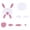 Purple, variant on Easter Decorations, Easter Window Door Stickers, Cartoon Chicken English Stickers For Holiday Party DIY Wall Background Home Decor, Purple