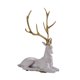 thumbnail image 1 of Figura de alce, escultura animal, resina coleccionable, adorno decorativo de mesa para Blanco sentado, 1 of 9