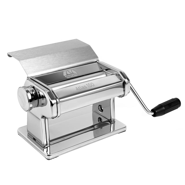 Máquina de Pasta Manual Marcato Acero chapado Cromado con Slide para Lasaña, Fettuccine, Tagliolini,