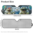 thumbnail image 7 of Yuyamidu Funny Turtle Driving Windshield Sun Shade Compatible with Jeep Wrangler JK JL Bolck UV Rays & Protect Car Interior Heat Shield Cover, 7 of 7