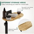 Adjustable Bamboo Bathtub Tray Table, Compact Bath Caddy for Luxury Spa