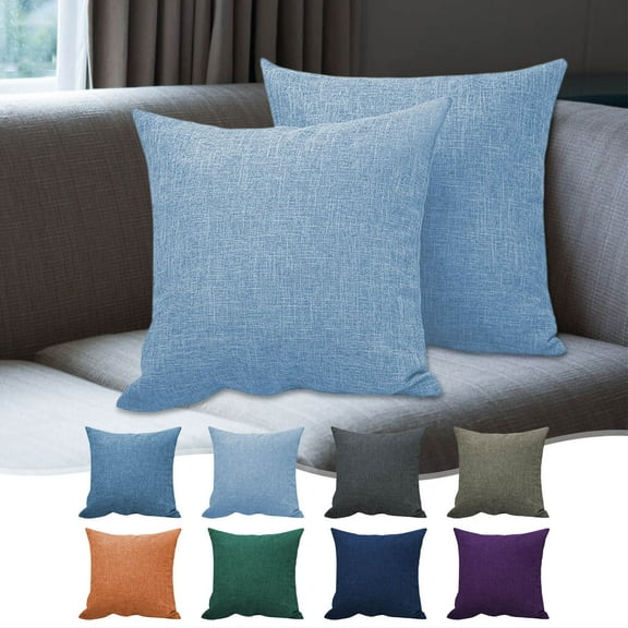 Tyidzon 2Pc Throw Pillow Covers 18x18 Inch Super Soft Decorative Pillowcases for Couch Sofa Bed Living Room Pillow Cases (Dark Gray)