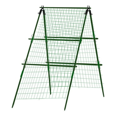 Cucumber Trellis Garden Trellis Arch Trellis, Garden Trellis for Climbing Plants Outdoor,Detachable Cucumber Trellis for Raised Bed, Metal Garden Trellis Plant Grow Support with Climbing Net