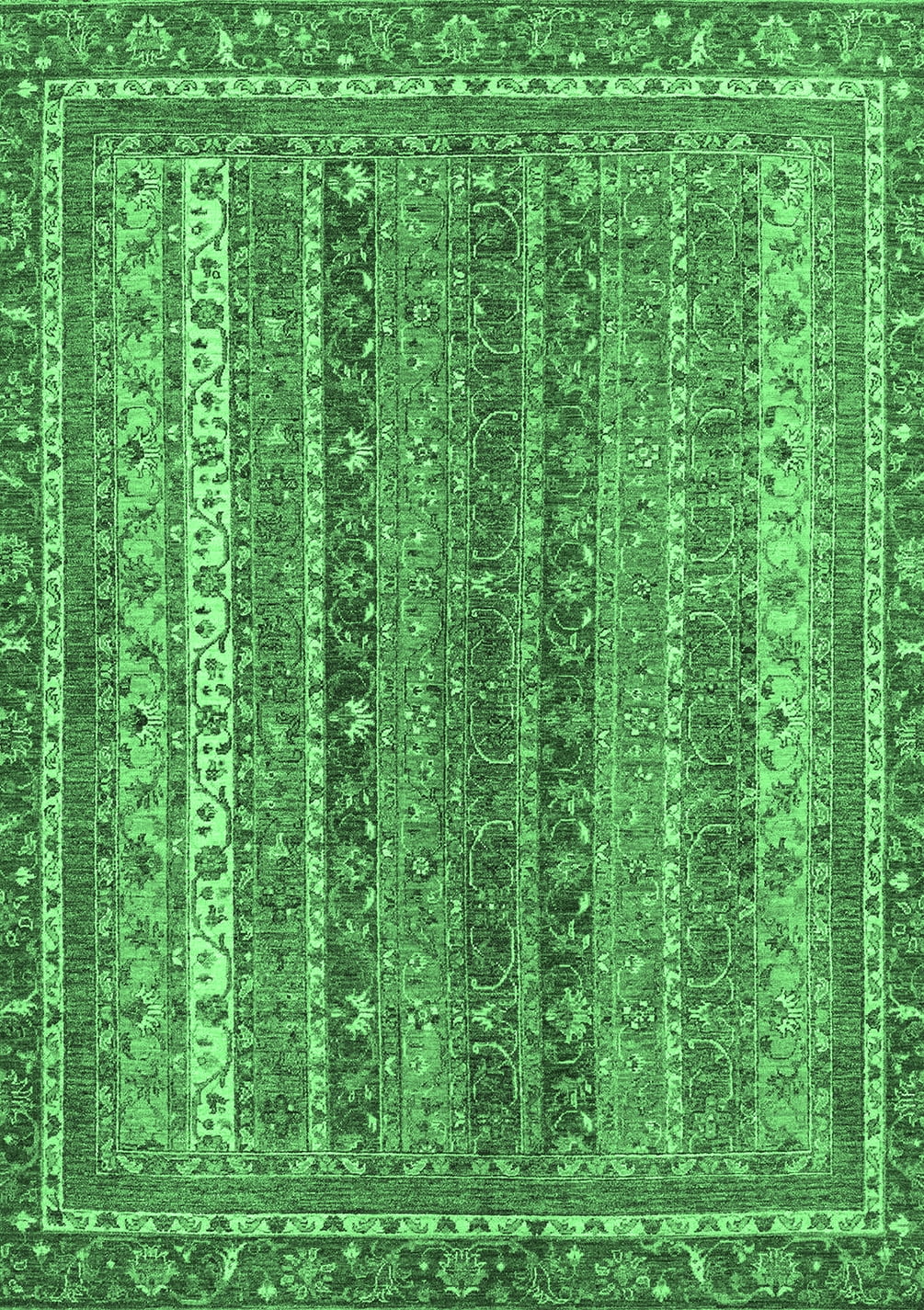 Ahgly Company Indoor Rectangle Abstract Emerald Green Modern Area Rugs ...