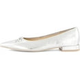 thumbnail image 4 of Dolce Vita Palani Silver Distressed Leather Slip On Pointed Toe Ballet Flats (Silver Distressed Leather, 7.5), 4 of 6