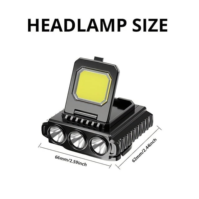 Linterna LED COB para acampar, tapa ajustable, lámpara con Clip, carga USB para senderismo, pesca Ndcxsfigh Para Estrenar