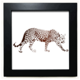 thumbnail image 1 of Cheetah Brown Animal Art Deco Fashion Black Square Frame Picture Wall Tabletop, 1 of 3