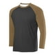 thumbnail image 1 of pstuiky mangas largas para hombre, Camisa deportiva transpirable de manga larga raglán con cuello redondo para hombre, de color sólido Tops de hombre l, 1 of 2