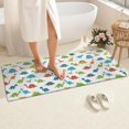 thumbnail image 4 of Dinosaur and Silhouettes White Pattern Non Slip Microfiber Bathroom Rugs, Soft Rubber Backing Bath Mats for Bathroom Floor Tub and Shower,24"x60", 4 of 5