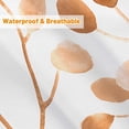 thumbnail image 4 of Extra Long Boho Brown Long Shower Curtain for Bathroom, Botanical Leaf Bath Curtain, Waterproof Abstract Plant Leaves Bathroom Shower Curtain Set with Hooks, 72x84 Inches, 4 of 6