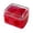 Red, variant on 1.46IN Dual-Hole Eyebrow Pencil Sharpener for Makeup, Portable Cosmetic Pencil Sharpener for Pencil and Brow Pencils, Practical Manual Sharpener with Shavings Collector,Beige