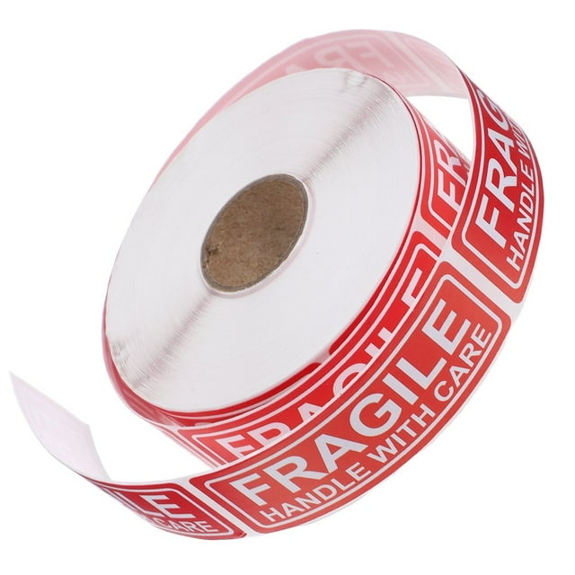 LOVEVER 1 Roll Adhesive Fragile Labels Fragile Stickers Roll Adhesive Warning Labels Fragile Stickers Warning Stickers for Shipping Fragile Handle with Care