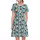 thumbnail image 1 of Balery PUG HEAD And Flower Vestidos sueltos de manga corta para mujer, vestidos de verano 2025, vestidos casuales de corte A con vuelo., 1 of 6