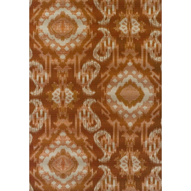 Dalyn St Croix Area Rug SX7 Sx7 Paprika Paprika Squares Swirls 8' 2" x 10' Rectangle