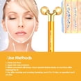 thumbnail image 3 of Masajeador facial eléctrico DANGSHAN Masajeador facial dorado de 24 quilates, 3 of 9