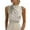 White, variant on Posijego Satin Tank Tops for Women Ruched Shoulder Crew Neck Sleeveless Business Casual Office Elegant Tank Tops