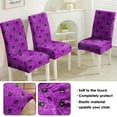 thumbnail image 6 of Halloween Spider Web Chair Covers for Dining Room Set Of 4, Purple Stretch Dining Chair Cover 4 Pieces, Washable Kitchen Parsons Chair Slipcovers 4 Pack, Removable Seat Protector for Home and Party, 6 of 6