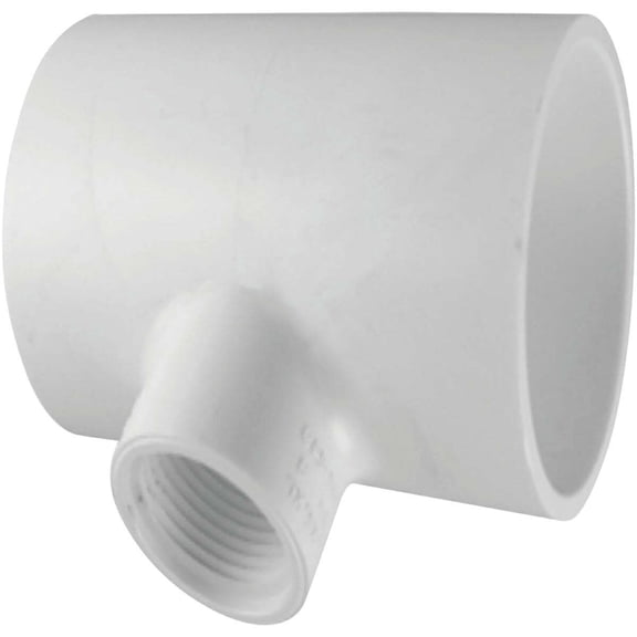 Charlotte Pipe Reducing Tee Sch 40 Pvc 2 " X 2 " X 3/4 " White