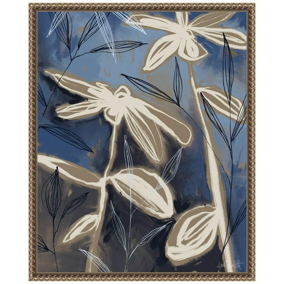 Amanti Art Noir Flowers III Framed Canvas Wall Art Print