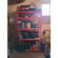 thumbnail image 2 of 5-Shelf Storage Shelving Storage Rack Unit Adjustable Industrial Metal Boltless Shelving Rack 35.4 by 15.7 by 71" Inch, 2 of 9