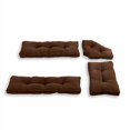 thumbnail image 2 of South Pine Porch Hampton 4-Piece Kitchen Nook Cushion Set, Chocolate, 2 of 4