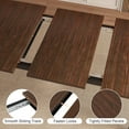 thumbnail image 5 of Modern Extendable Dining Table for 4-6, 63" Farmhouse Kitchen Table, Rectangular Dining Room Tables for Dining, Kitchen, Office, Living Room, Wooden Tables, Space Saving (Espresso), 5 of 16