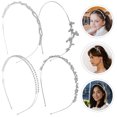 thumbnail image 4 of KAKOWELY 4 diademas de boda con diamantes de imitación para mujer, tocado para fiesta de graduación, 4 of 5
