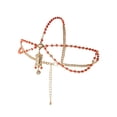 thumbnail image 2 of Sonducket Diadema de perlas para mujer, ceremonia de compromiso, banquete, estilo gótico, banda ajustable para el cabello, accesorios para la cabeza de Accesorio para el cabello Rojo Sonducket AP011530-01, 2 of 6