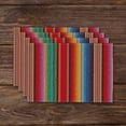thumbnail image 6 of Mexican Placemats for Dining Table Set of 4,Ethnic Stripes Rainbow Place Mats for Home Party Kitchen Indoor Holiday Rustic Washable Heat Resistant Table Mats, 6 of 7