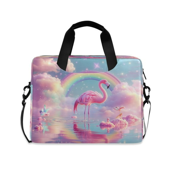 16" Laptop Tote Bag Laptop Sleeve Case Computer Briefcase for Work & Travel Flamingo in The Water