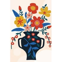 Diamond Dotz Décor Blue Vase Diamond Painting Kits for Adults - Floral Diamond Art Kits a Relaxing Creative Craft Kit with Dotz Gems 11.8x7.9