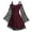 Wine, variant on Mrat Gothic Vintage Lace Patchwork Women Dress Plus Size Goth Bandage Ladies Spaghetti Strap Dresses S-61 Black XXL