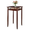 thumbnail image 3 of Winsome Halo Pub Table with Glass Inset and Shelf, Walnut - 94127, 3 of 7