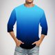 thumbnail image 2 of Camisas de Lino para Hombres Impresión Cuello Redondo Casual 3/4 Manga Blusa, Mezcla de Lino de Algodón para Primavera Verano Ocio Y Tops Diarios, 2 of 9