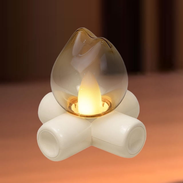 Lámpara de llama led lámpara de noche de tamaño pequeño lámpara de mesa lámpara de mesa iluminación ambiental para acampar en casa barra interior de