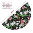 thumbnail image 3 of Yiaed Lilies Flowers Print Christmas Tree Skirt , Tree SkirtsTree Mat for Christmas Winter Holiday Indoor Decorations-48", 3 of 7
