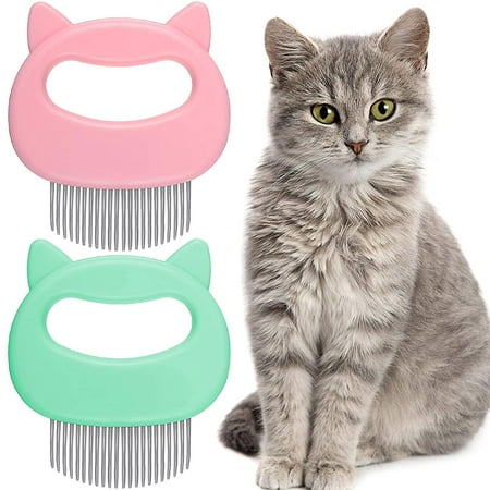 2 Pieces Cat Comb Pet Massage Comb Cat Shell Comb Cat Grooming And Painless Deshedding Matted Tangled Hair For Cats And Dogs Green Blue Walmart Canada