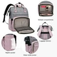 thumbnail image 6 of Lovevook Laptop Bag 15.6",Women Work Computer Bag Teacher Nurse Backpack Purse with USB,Waterproof Travel Backpack College Bookbag(Grey-Light Purple), 6 of 7