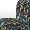 thumbnail image 4 of Designart "Nomadic Mosaic II" Multicolor Paisley Upholstered Accent Chair - Glam Arm Chair For Bedroom, 4 of 7