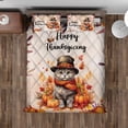thumbnail image 4 of Happy Thanksgiving British Shorthair Welcome Thankful Fall Autumn Pumpkin Quilt Bedding Set Cat Lover Kitten Owner Gifts 1 Blanket Bed Cover 2 Pillowcases - 02021, 4 of 5