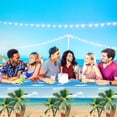 thumbnail image 2 of Hawaiian Summer Party Tablecloth Tropical Palm Leaf Design Disposable Plastic Table Cover Beach Luau Skateboard Themed Decorations For Parties Size 53.94 X 107.87 Inches, 2 of 6