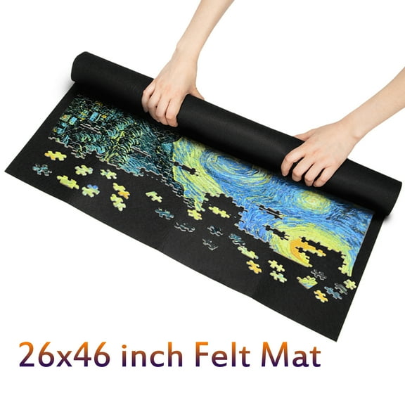 Roll Up Jigsaw Puzzle Mat Puzzle Mat Saver Pad 46" x 26" Portable
