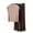 Brown, variant on Women Solid Color Loose V Neck Short Sleeve Long Pants Pajama Set Soft Comfortable Casual Sleepwear for All Season Home Wear XXL