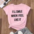 thumbnail image 4 of DHFJKG T Shirts For Women Casual Short Sleeve Loose Fit Round Neck Letter Printed Graphic Tee Comfortable Daily Wear Pullover Soft Tops, 4 of 4