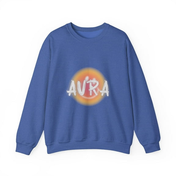 AURA Unisex Sweatshirt Vibrant Design Cozy Jumper Fashion Apparel