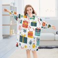 thumbnail image 5 of Christmas Gifts Pattern Wearable Blankets Hoodie Oversize Sherpa Wearable Soft Blanket Warm Cozy 3-14 Age, 5 of 7