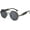 Black Black Gray, variant on Round Steampunk Sunglasses for Men Double Spring Leg Glasses Metal Punk Eyewear Uv400