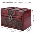 thumbnail image 3 of Vintage Treasure Chest, Jewelry Storage Box Lockable Antique Style Topcase for Jewelry Accessories Valuables Wooden Safe Four Pattern Styles(03), 3 of 8