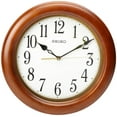 thumbnail image 1 of Seiko 12" Round Wood Classic Wall Clock, 1 of 2